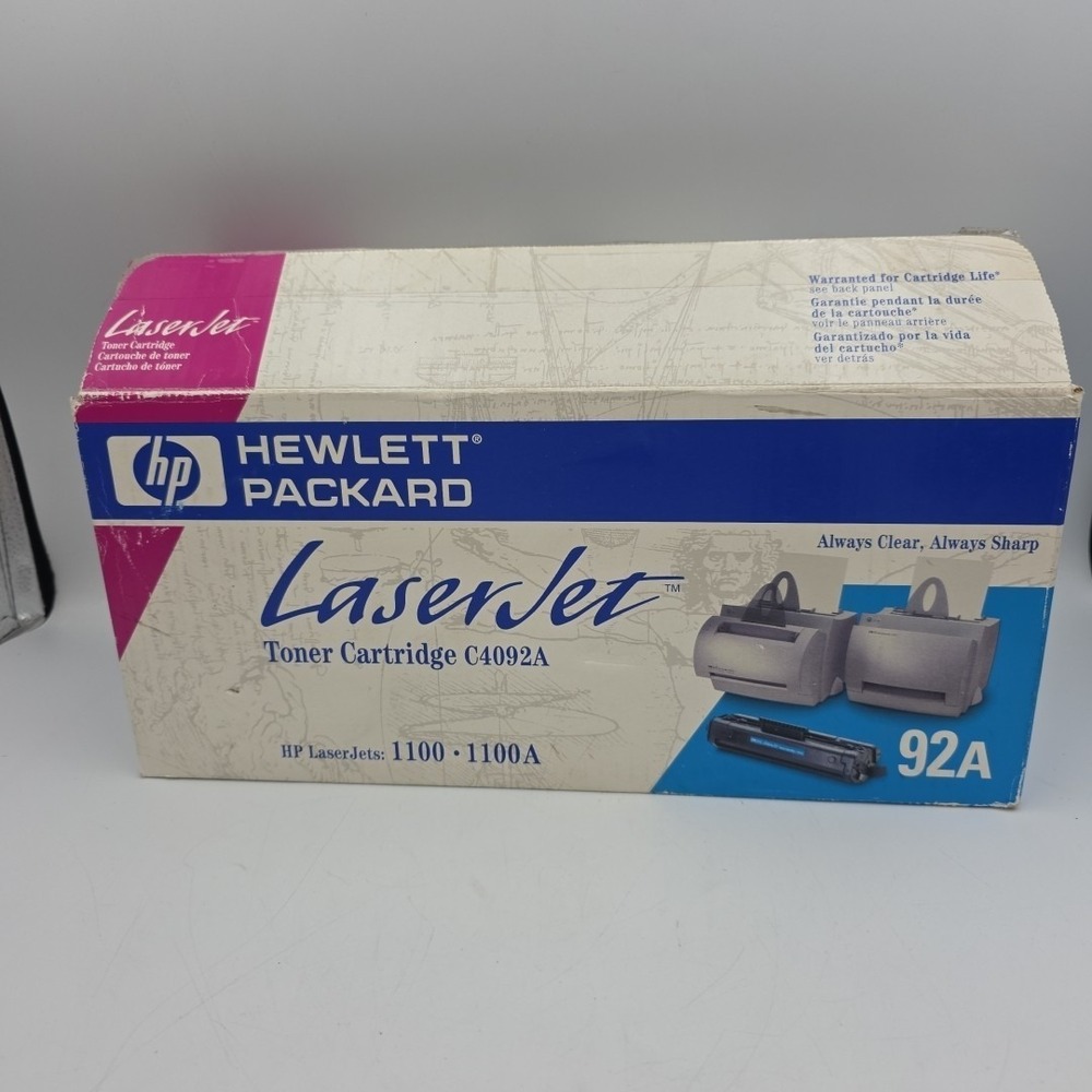 Genuine HP LaserJet Toner Print Cartridge C4092A, 1100, 1100A Open Box